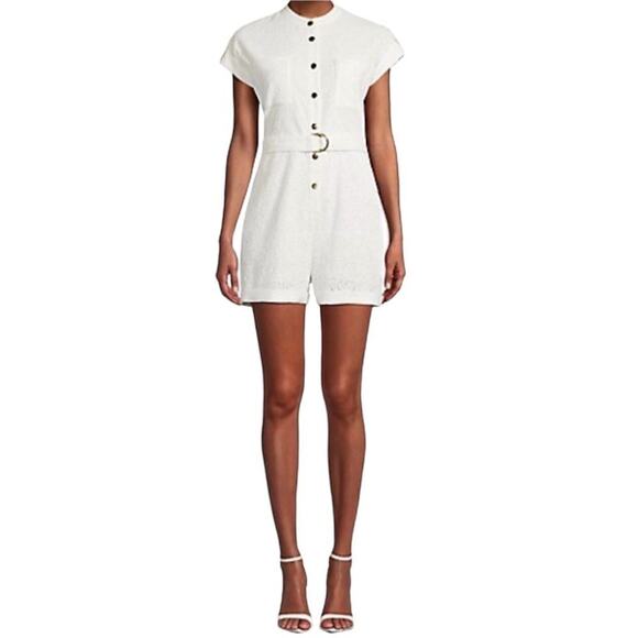 Lili Sidonio White Eyelet Romper Size XS - Picture 1 of 8